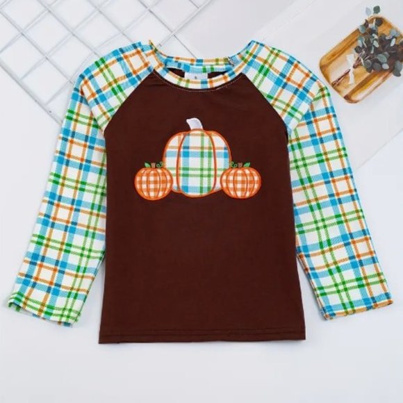 Pumpkin Button Shirt Boy 2-PC set